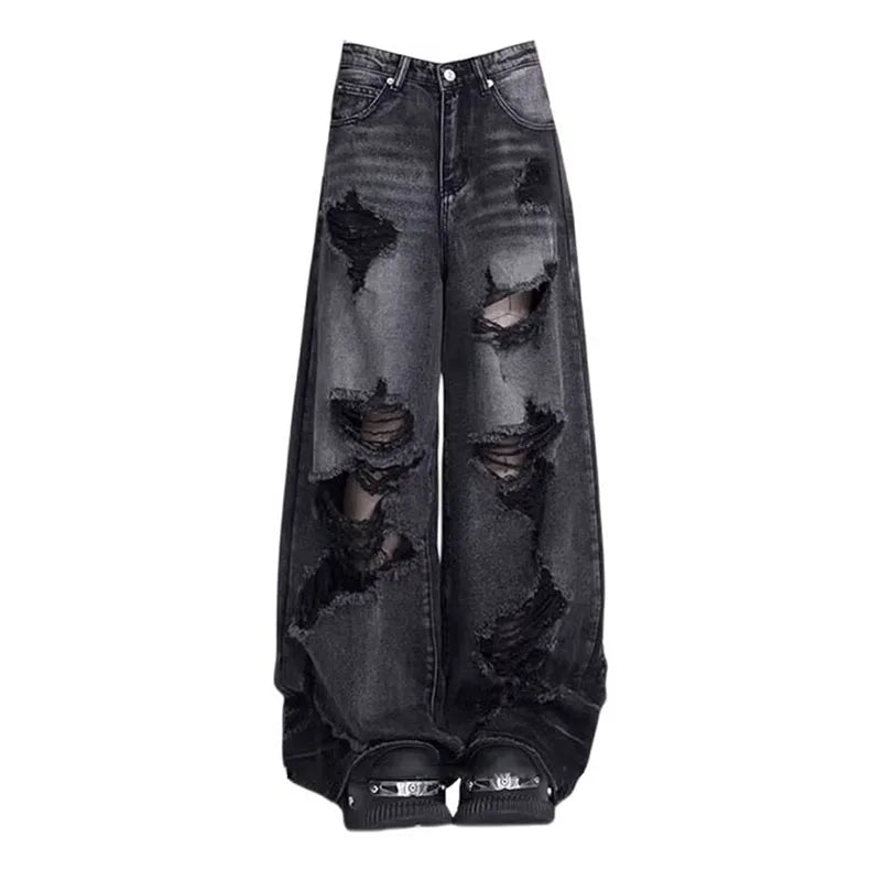 Vintage Black Ripped Jeans